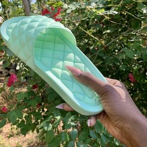 Mint green cushion slides